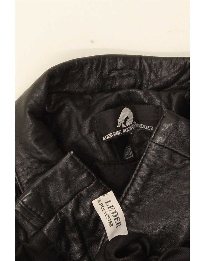 Vintage dame læderjakke IT 48 XL sort læder