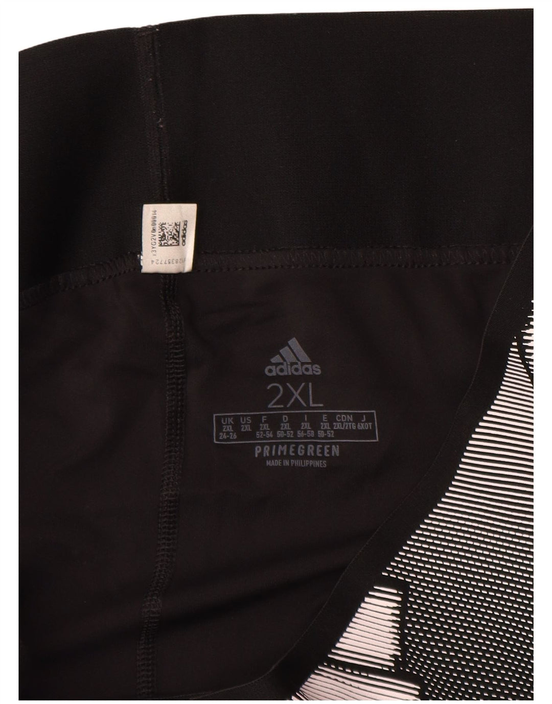 Adidas Womens Graphic Leggings UK 24/26 2XL  Black Polyester