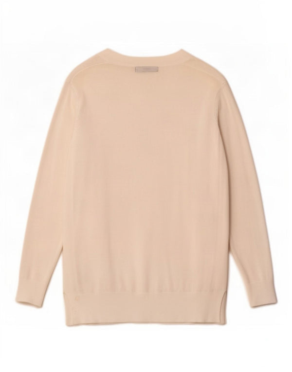Maglione cardigan aperto da donna Marks & Spencer UK 12 medio bianco