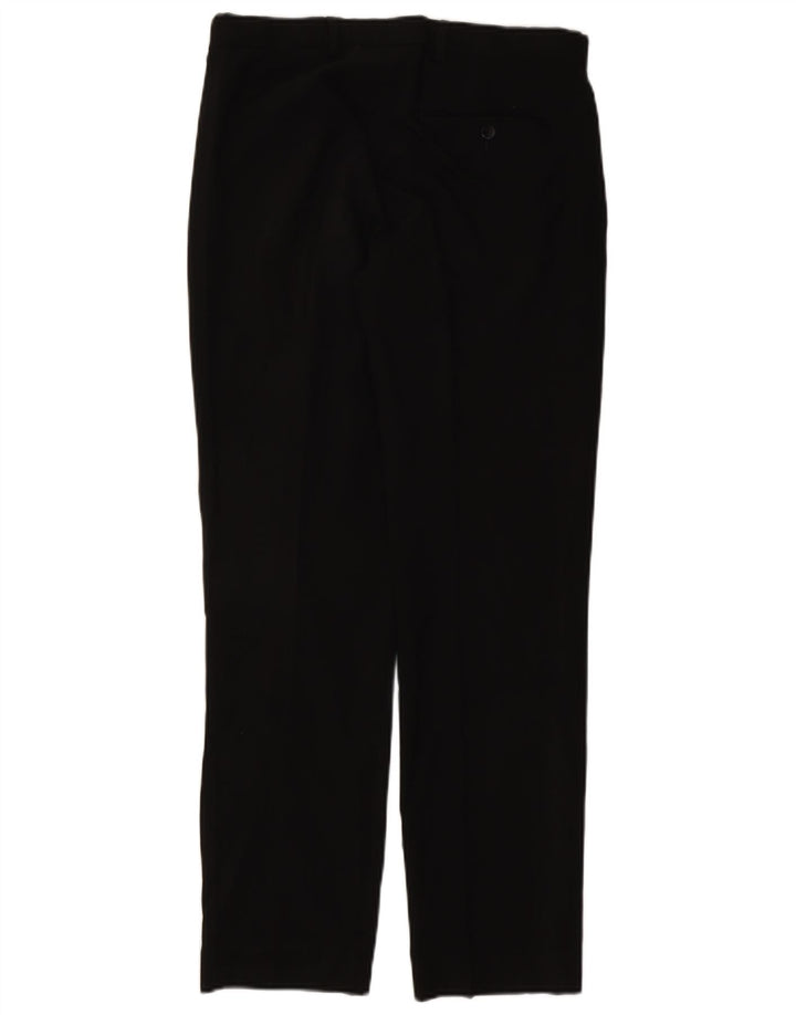 Marks & Spencer Mens Regular Fit Suit Trousers W32 L31 Black Polyester