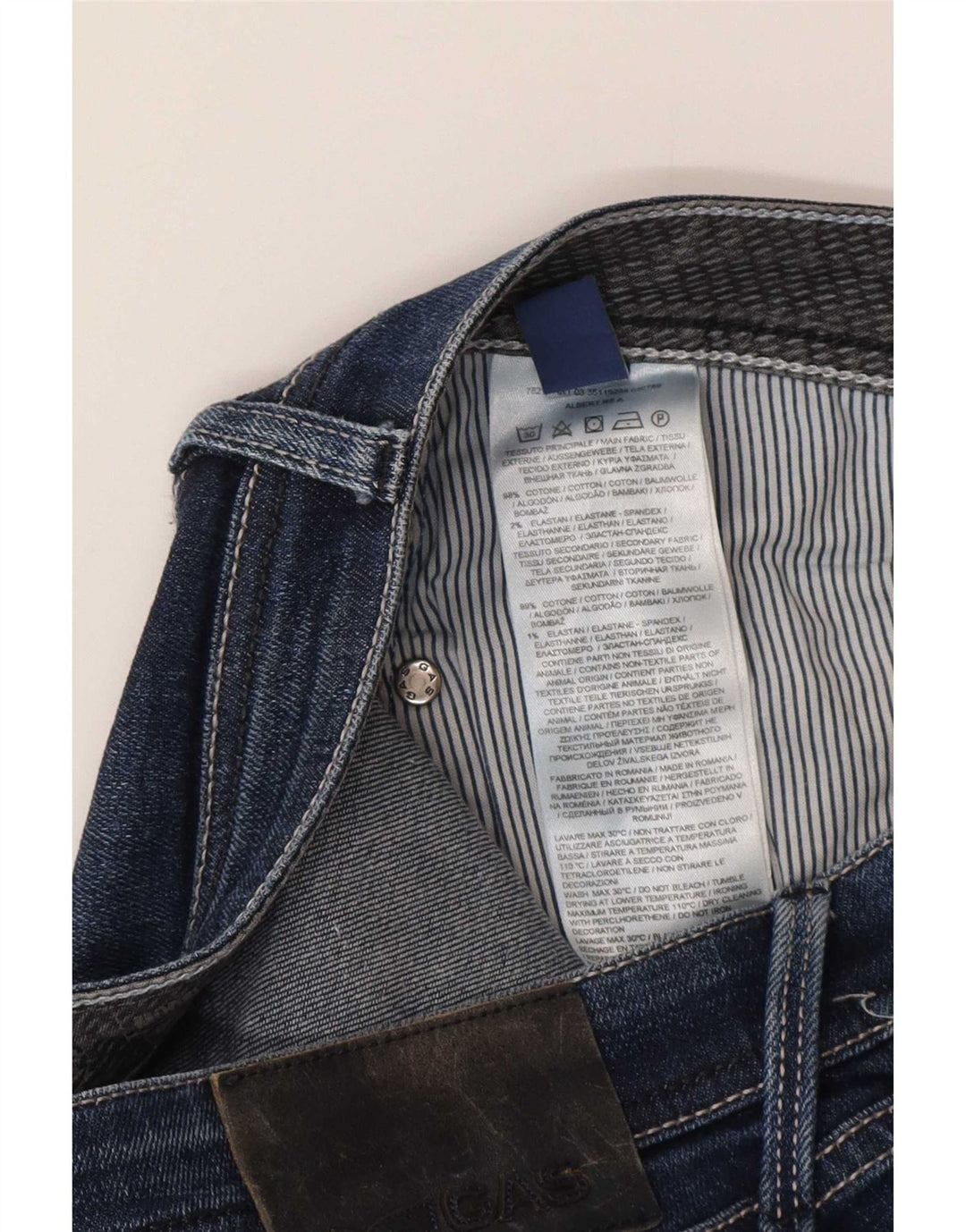 Gas Herren Albert Slim Jeans W32 L34 Blaue Baumwolle