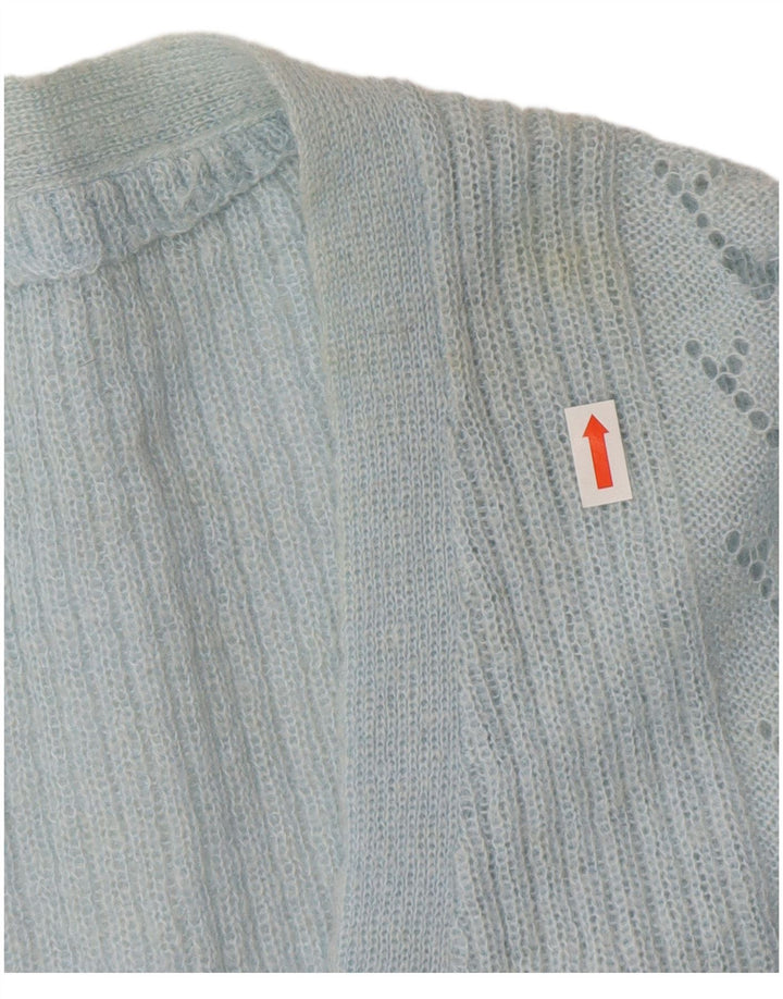 Vintage Womens Cardigan Sweater UK 14 Large Blue Classic