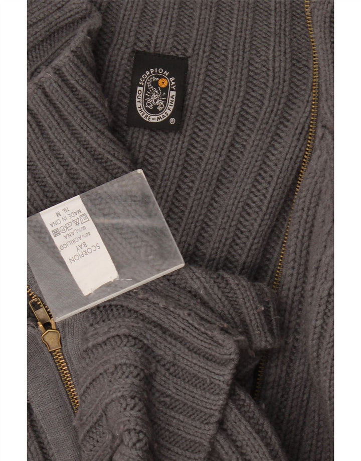 Scorpion Bay Womens Oversized Cardigan Sweater UK 14 Medium Grey Acrylic