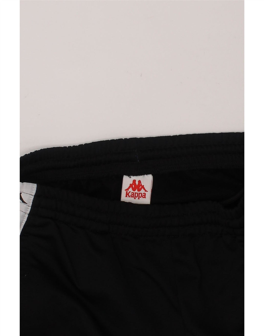 KAPPA Boys Graphic Sport Shorts 9-10 Years  Black Colourblock Polyester Vintage Kappa and Second-Hand Kappa from Messina Hembry 