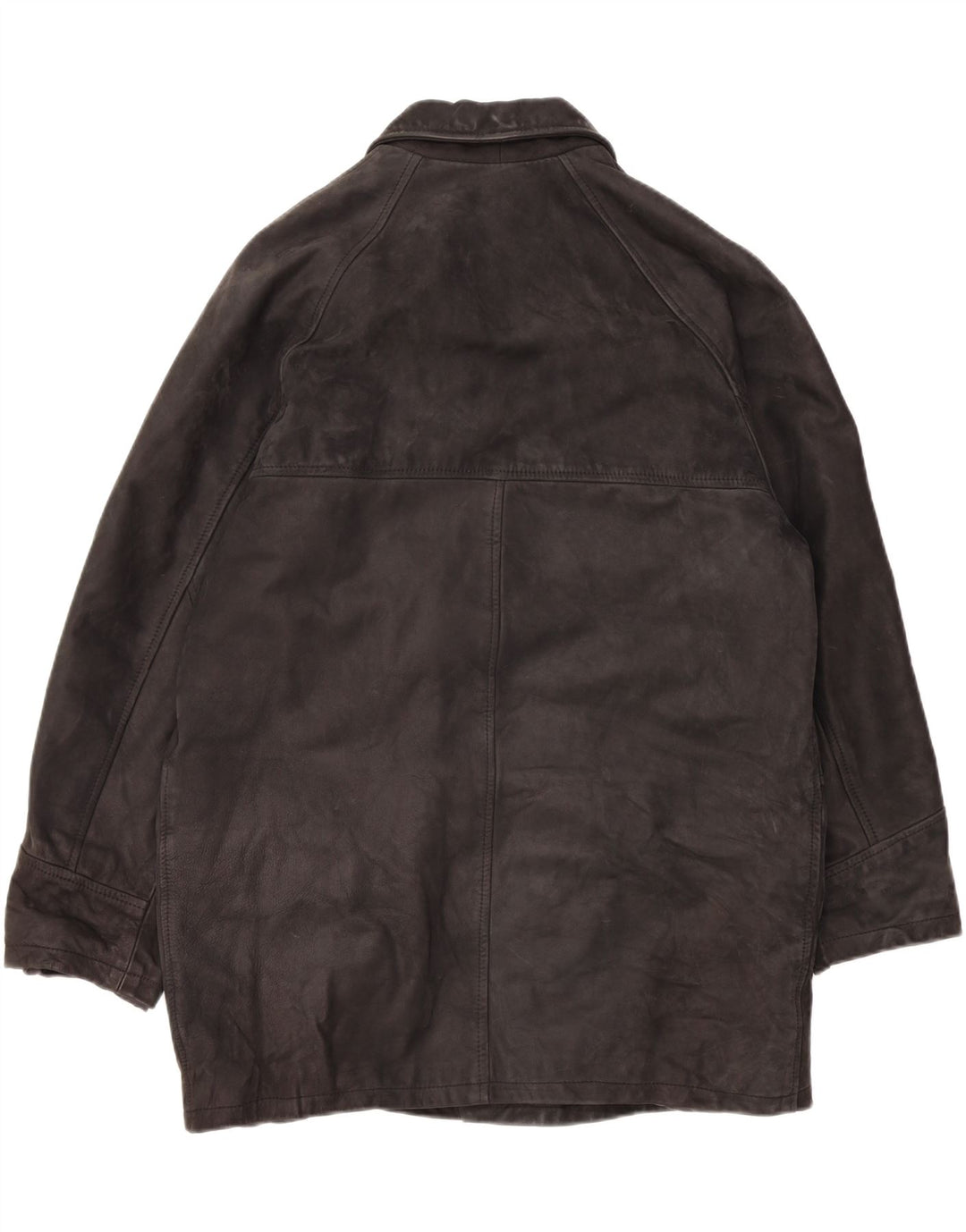 VINTAGE Mens Leather Coat IT 48 Medium Black Leather Vintage Vintage and Second-Hand Vintage from Messina Hembry 