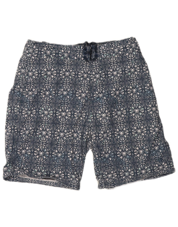 Fat Face Mens Swimming Shorts Medium Navy Blue Geometric Cotton