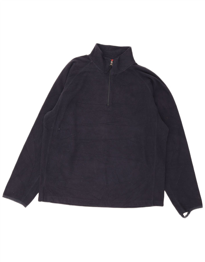 Gap Mens Zip Neck Fleece Jumper XL Navy Blue