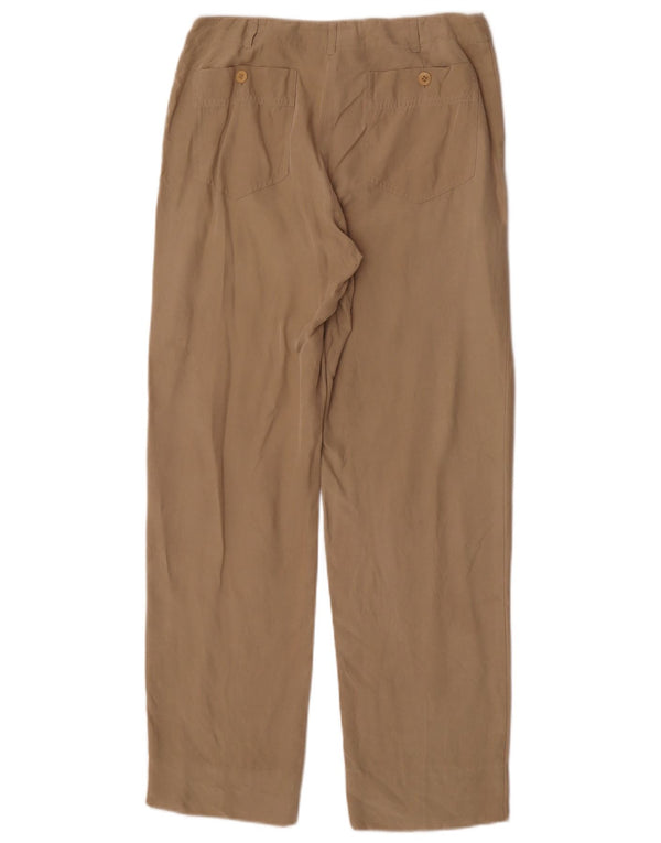 Hobbs Womens Straight Chino Trousers UK 10 Small W26 L29 Beige Silk