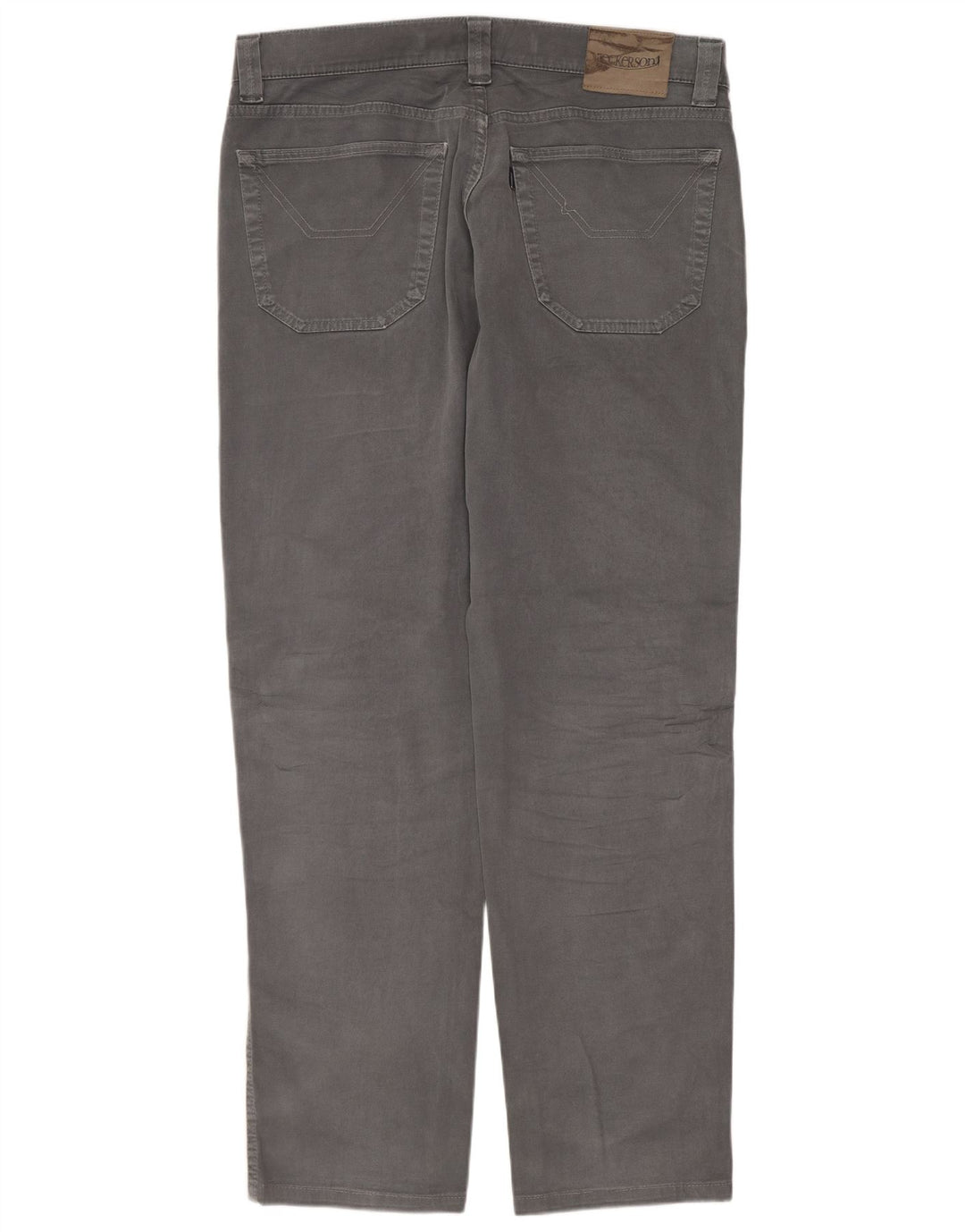 Jeckerson Mens Straight Jeans W33 L29 Grey Cotton