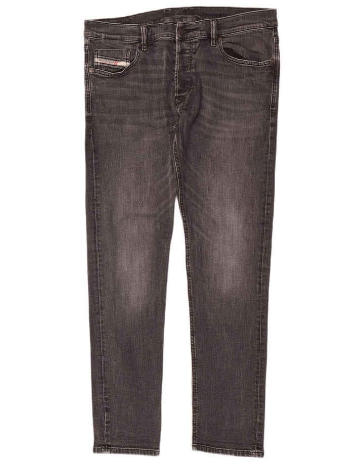 Diesel Herren Slim Jeans W34 L33 Graue Baumwolle