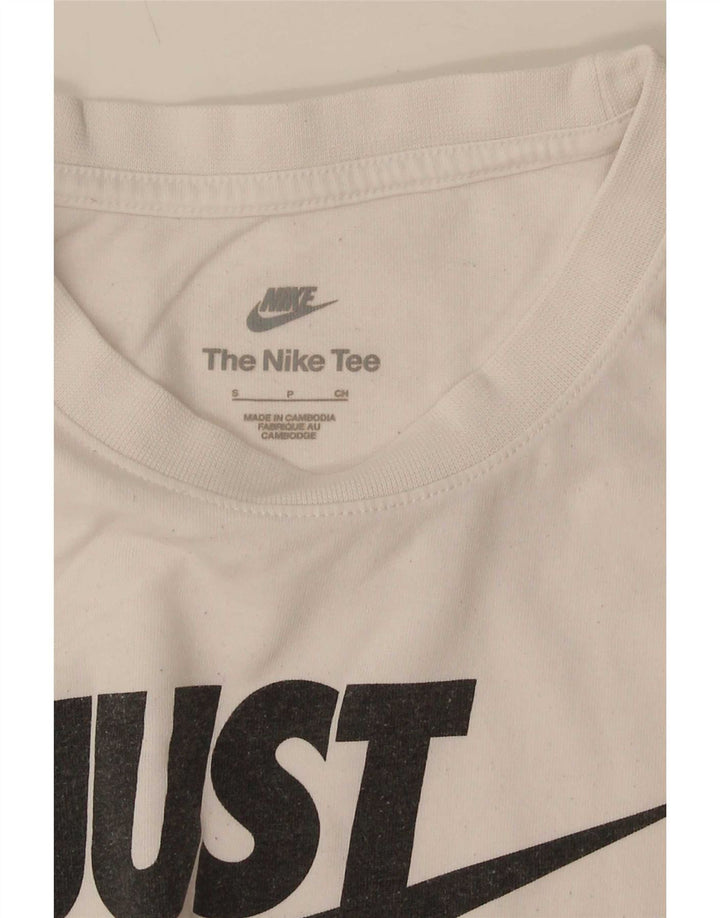 Nike Mens Regular Graphic T-Shirt Top Small White Sports