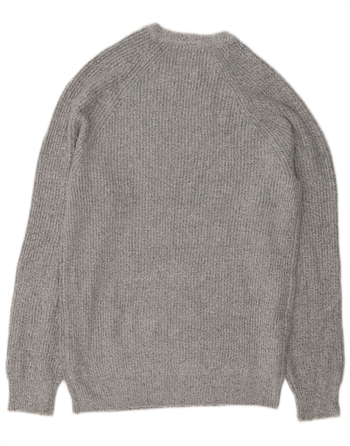 Marks & Spencer Herren-Pullover mit Rundhalsausschnitt, Größe S, Grau, Polyamid