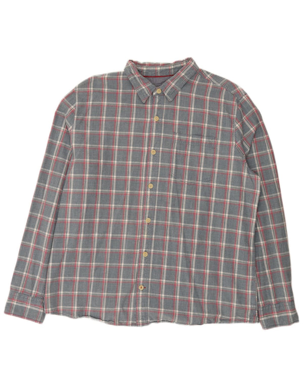 Fat Face Mens Regular Fit Shirt 2XL Grey Plaid Cotton