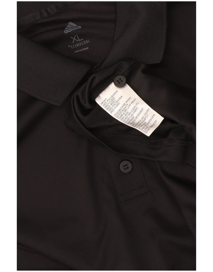 Polo Adidas Climacool da uomo XL in poliestere nero