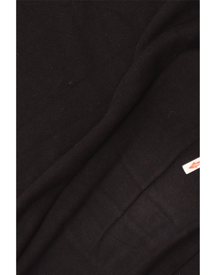 SISLEY Herre sweater med rund hals, stor sort ternet
