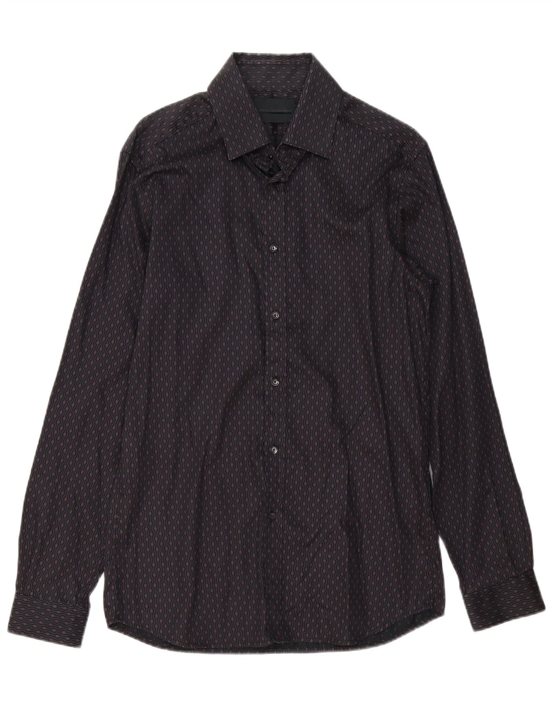 Camicia da uomo Diesel IT 48 Cotone geometrico bordeaux medio
