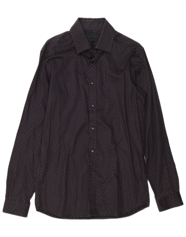 Camicia da uomo Diesel IT 48 Cotone geometrico bordeaux medio