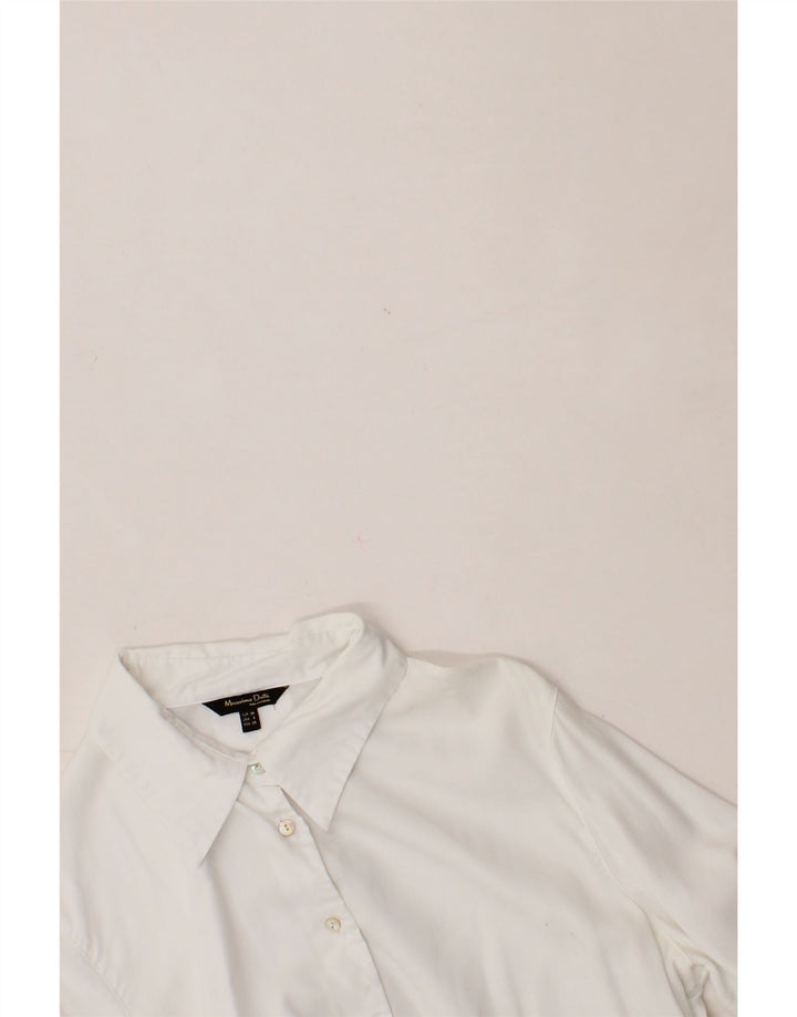 MASSIMO DUTTI Womens Shirt EU 38 Small White Lyocell
