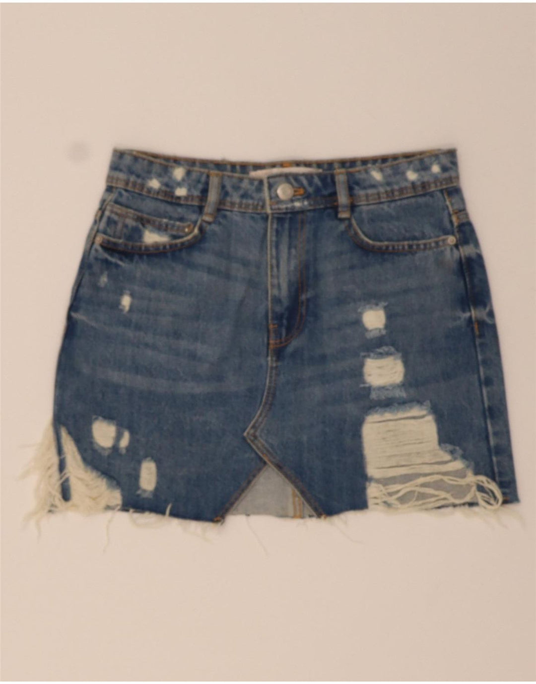 ZARA Womens Denim Skirt XS W25  Blue Vintage Zara and Second-Hand Zara from Messina Hembry 