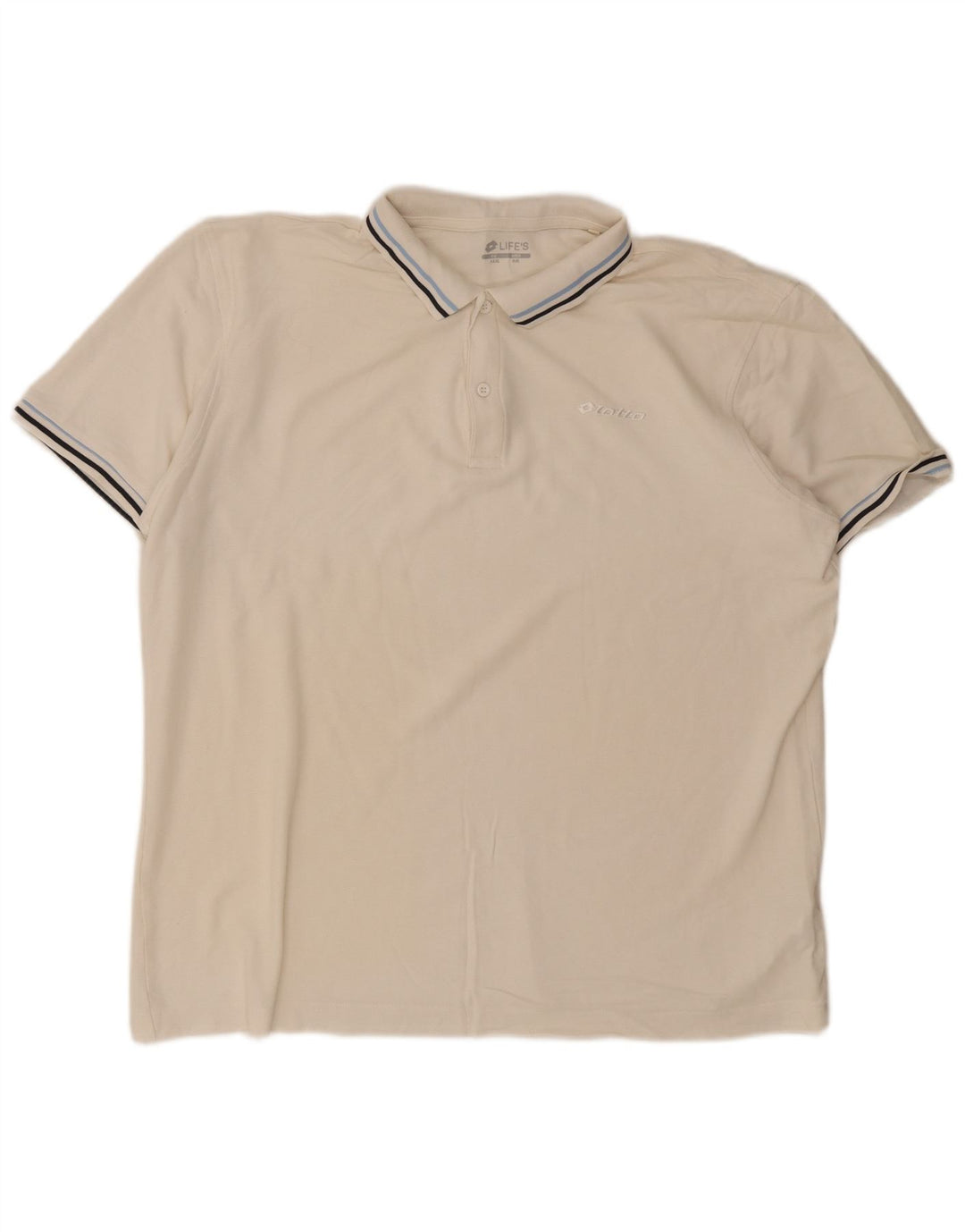 Lotto Mens Polo Shirt 2XL White Cotton