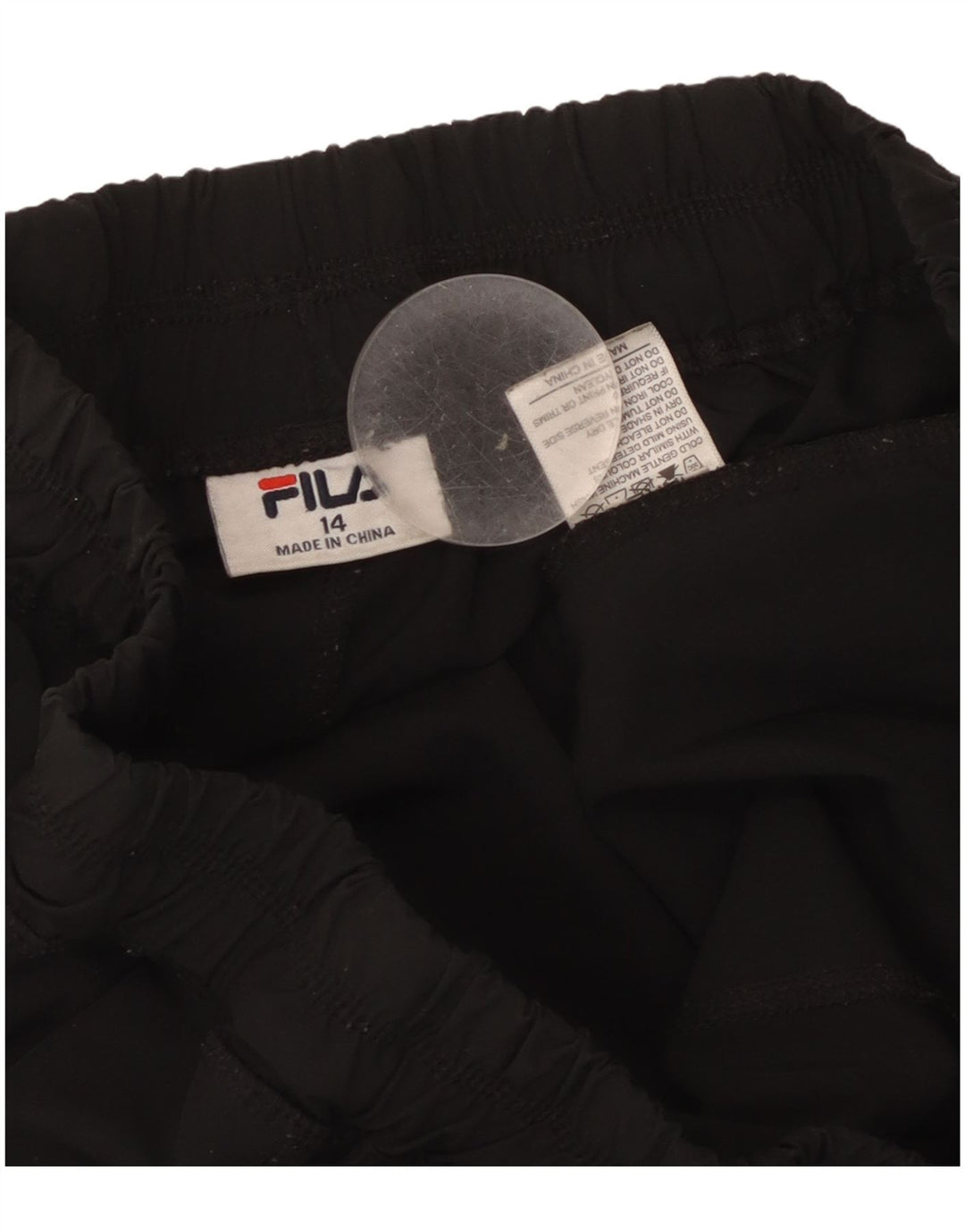 Fila Womens Tracksuit Trousers Joggers UK 14 Large  Black Polyester