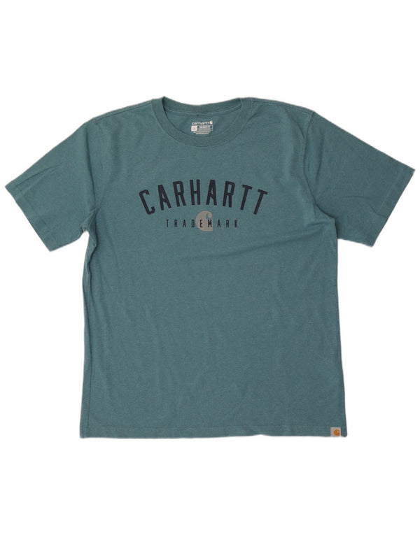 Carhartt Mens Relaxed Fit Graphic T-Shirt Top Large Green Cotton