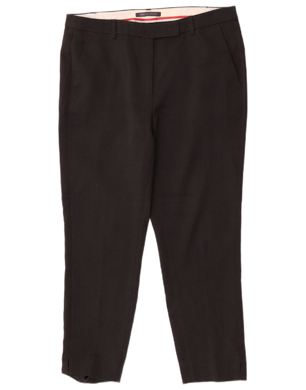 Marks & Spencer Womens Slim Suit Trousers UK 12 Medium W32 L25 Black