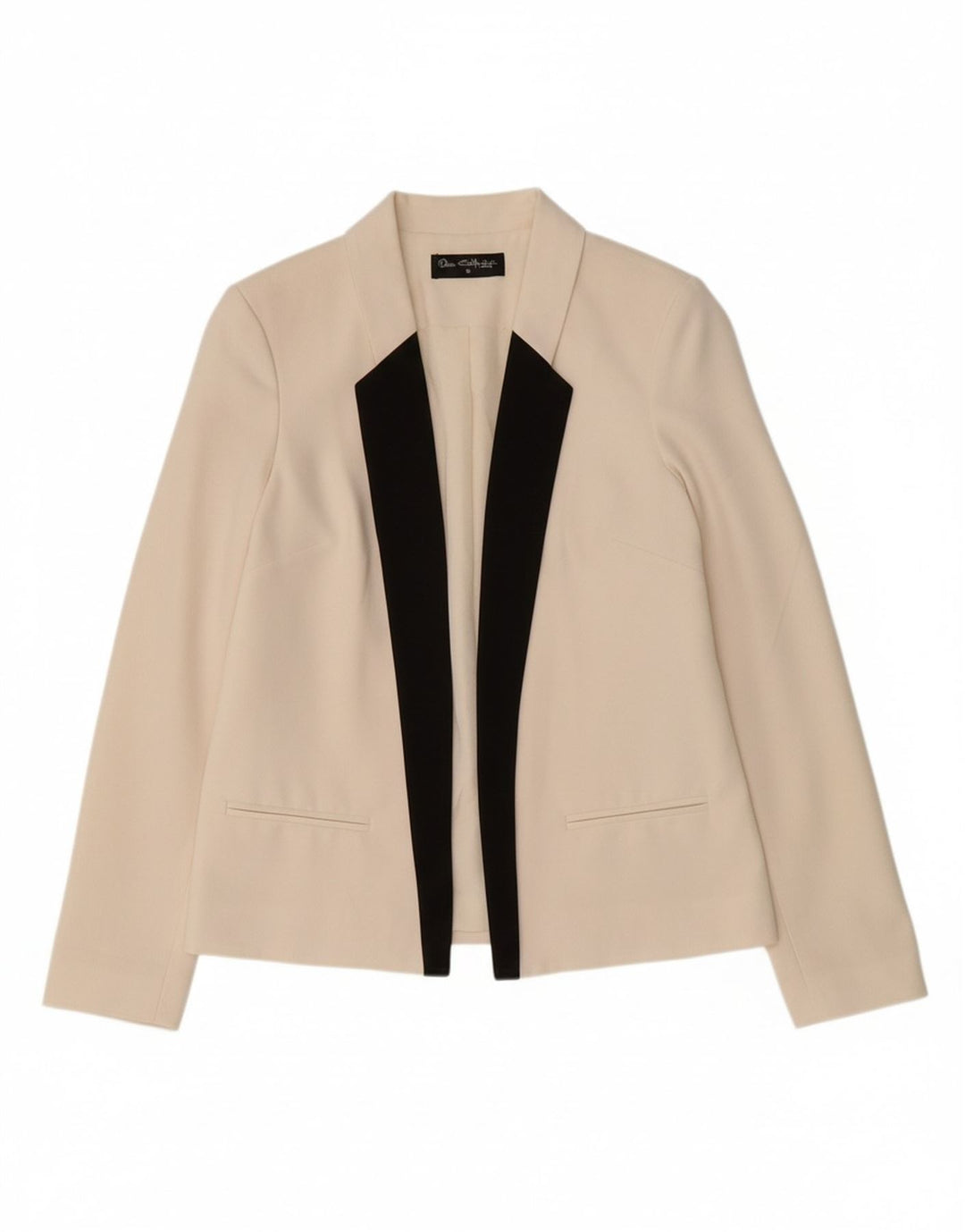 MISS SELFRIDGE Womens Open Blazer Jacket UK 12 Medium White Colourblock