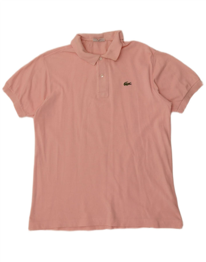 Lacoste Mens Polo Shirt Size 5 Large Pink Cotton