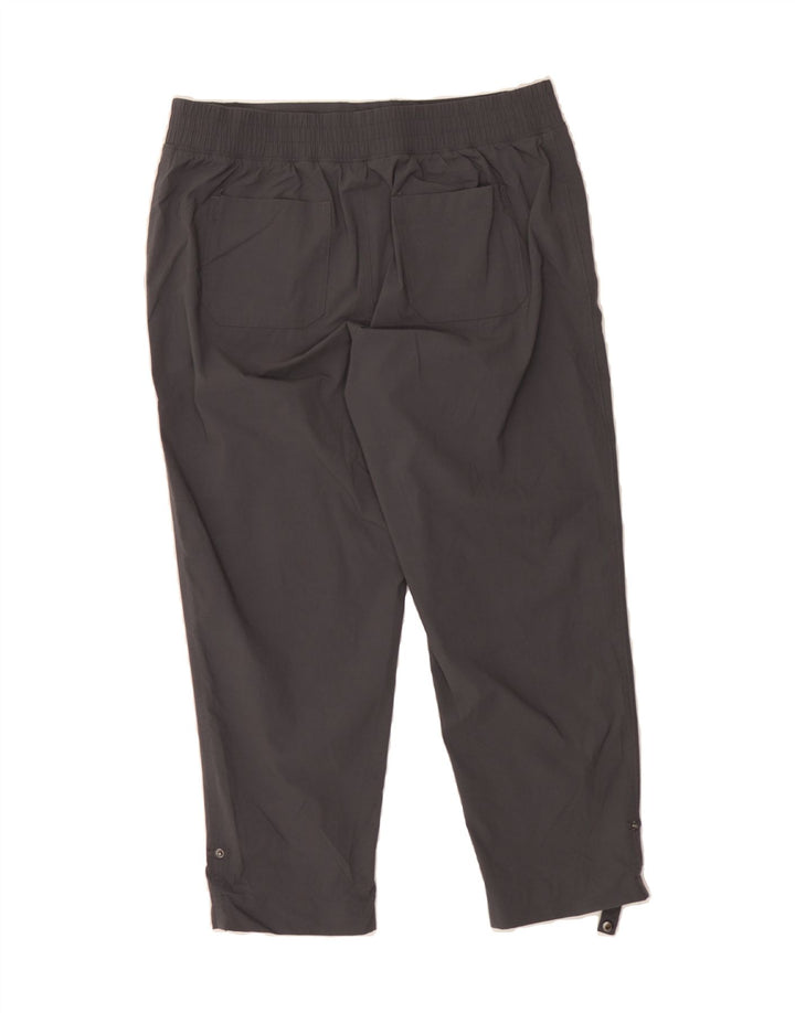 EDDIE BAUER Womens Crop Tracksuit Trousers UK 12 Medium  Grey Nylon Vintage Eddie Bauer and Second-Hand Eddie Bauer from Messina Hembry 