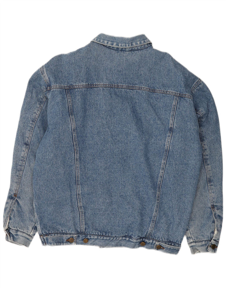 Vintage Herren Denim Sherpa Jacke UK 40 Groß Blau