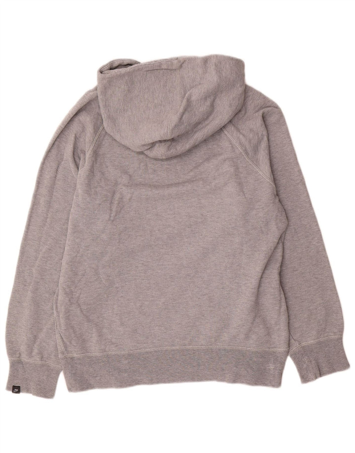 Nike Mens Graphic Hoodie Jumper Small Grey Cotton
