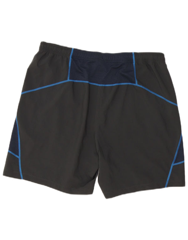 The North Face Mens Graphic Sport Shorts Large Black Striped Polyester