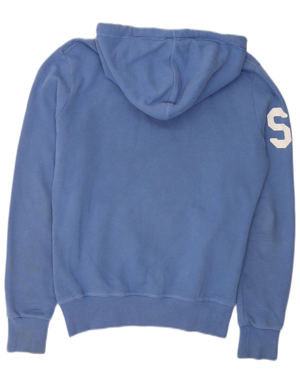Superdry Pull à Capuche Graphique Homme Bleu Moyen Coton