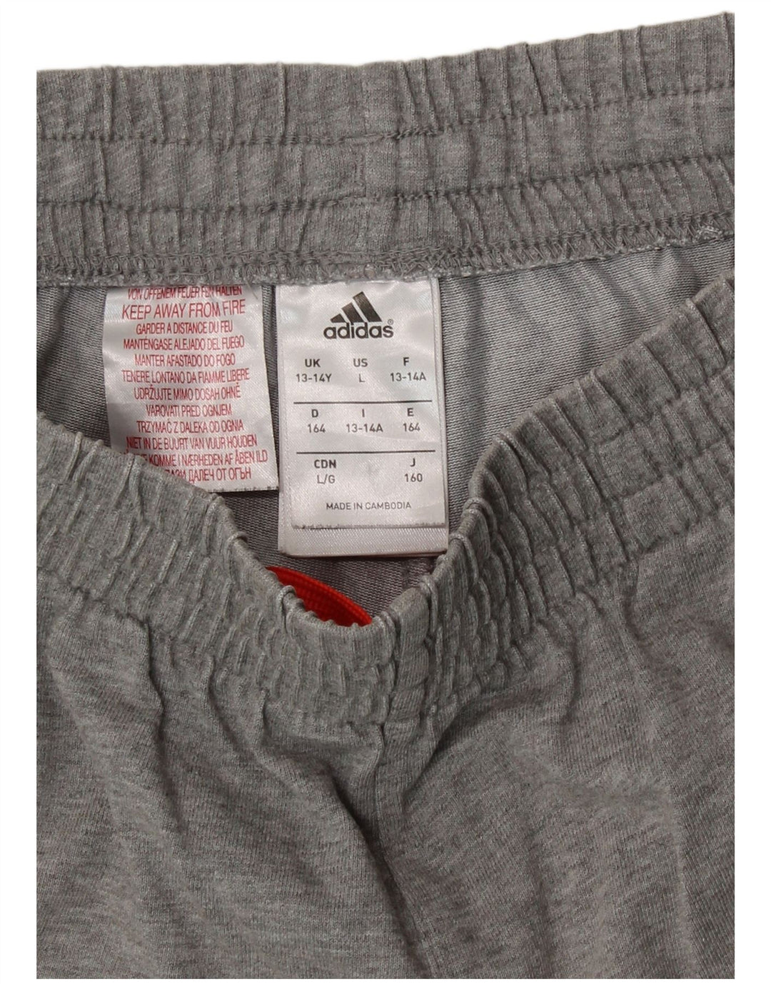 Adidas Boys Sport Shorts 13-14 Years  Grey Flecked