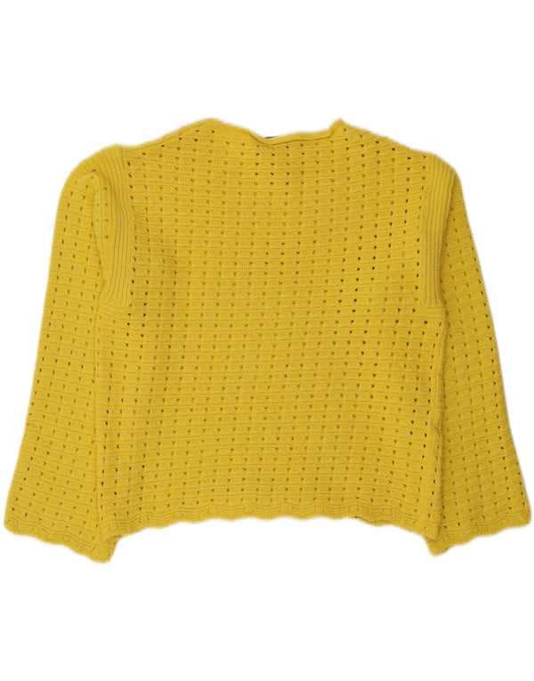 Maglione da donna Marks & Spencer con scollo a barca corto UK 14 Giallo medio