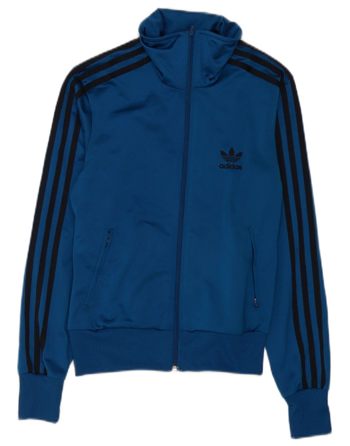 Jachetă de top pentru trening grafic Adidas pentru femei EU 36 Poliester albastru mic