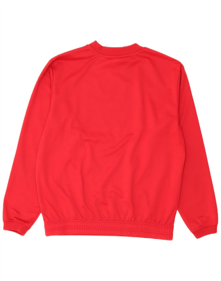 Asics Herre Regular Fit Sweatshirt Jumper Medium Rød Polyester Sports