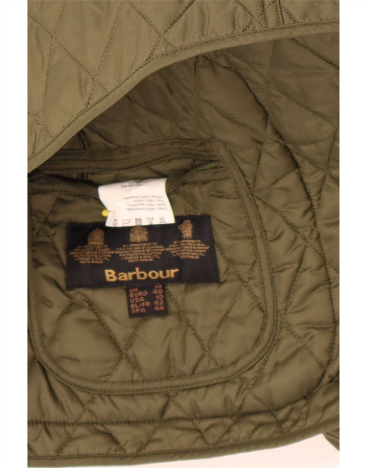 Jachetă matlasată Barbour pentru femei UK 14, mare, kaki, poliamidă color bloc