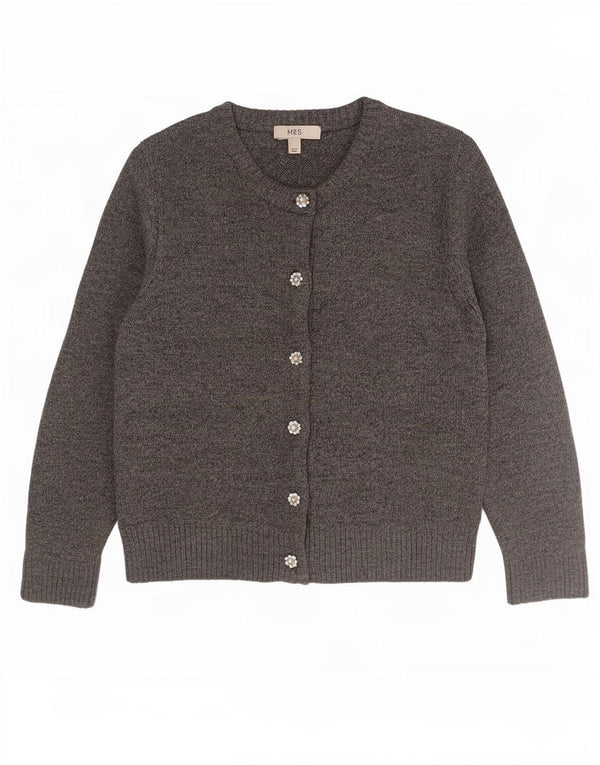Pulover cardigan supradimensionat pentru femei Marks & Spencer UK 10 mic gri acrilic