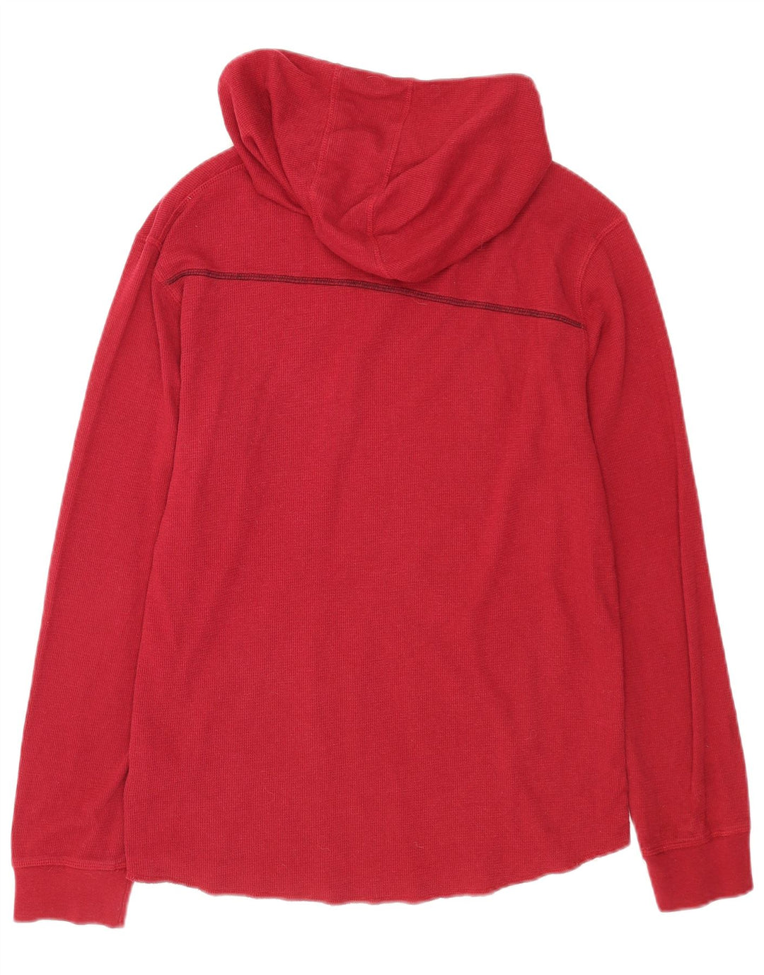 Volcom Mens Button Neck Hoodie Jumper Large Red Cotton