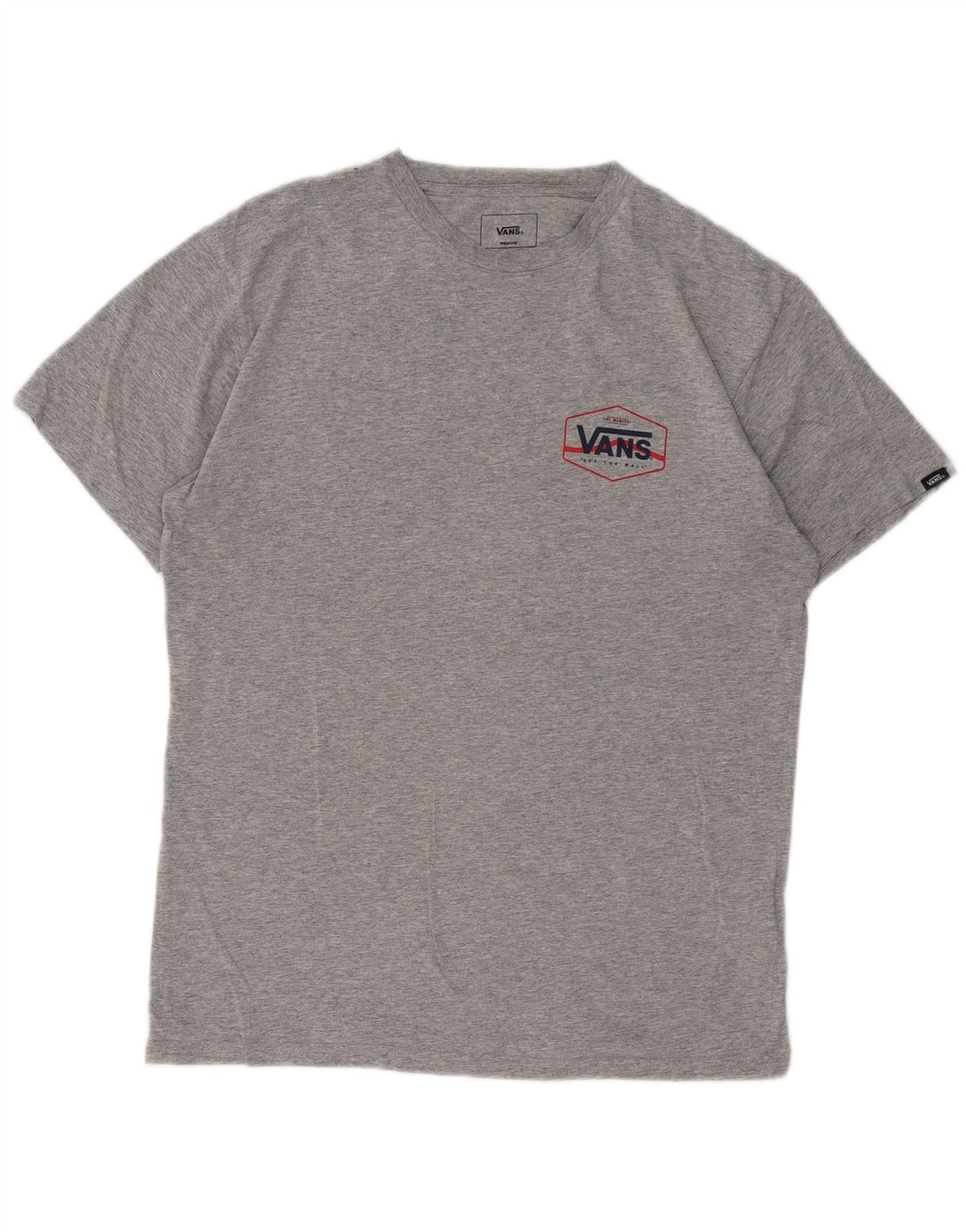 Vans Mens Classic Fit T-Shirt Top Medium Grey Flecked Cotton