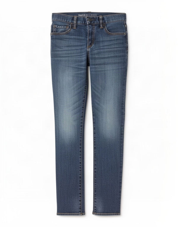 Джинсы супероблегающие для девочек Gap 9–10 лет W26 L25, синий хлопок