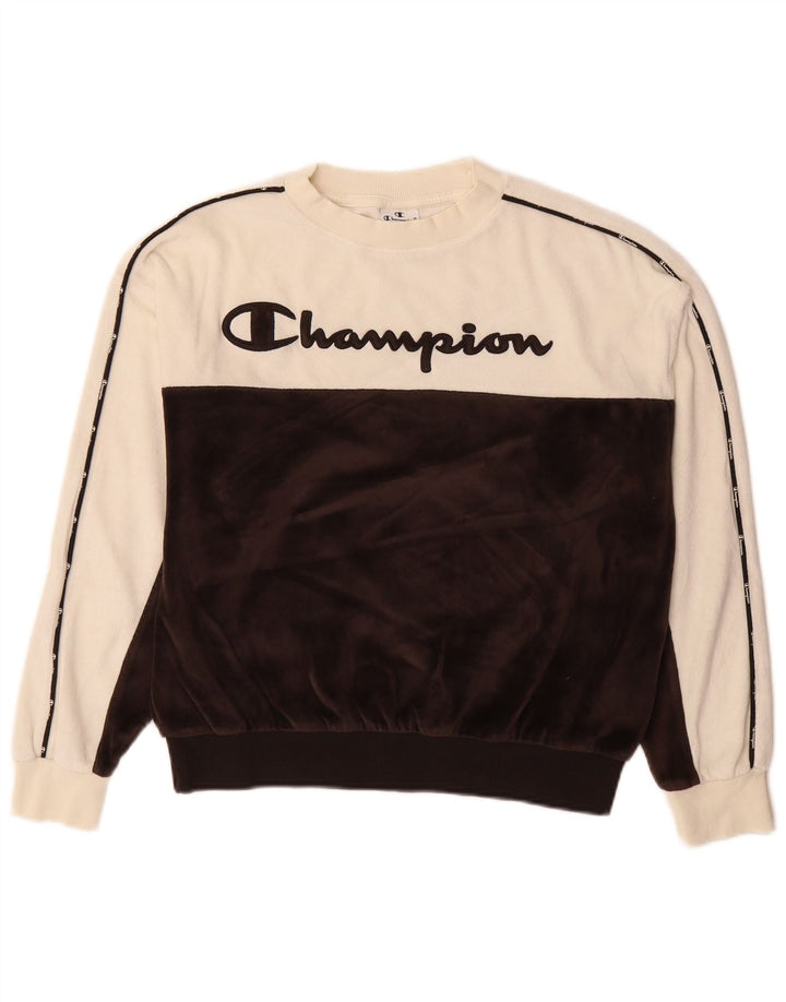 Felpa con grafica oversize da donna Champion UK 10 Small Nera