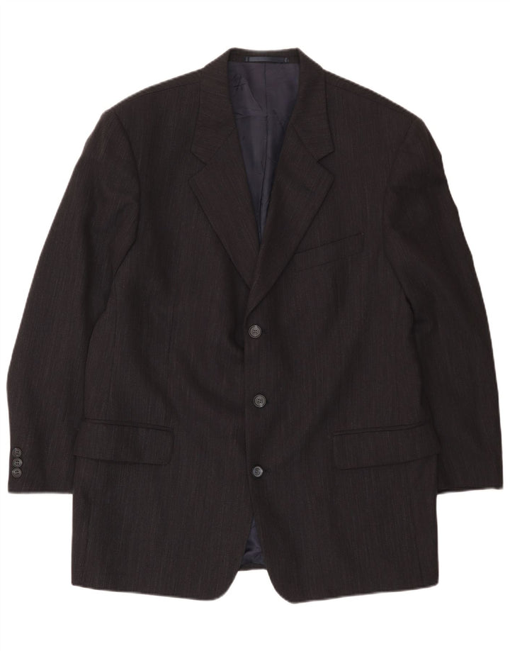 Daniel Hechter Herre 3 Button Blazer Jacket UK 40 Large Navy Blue New Wool