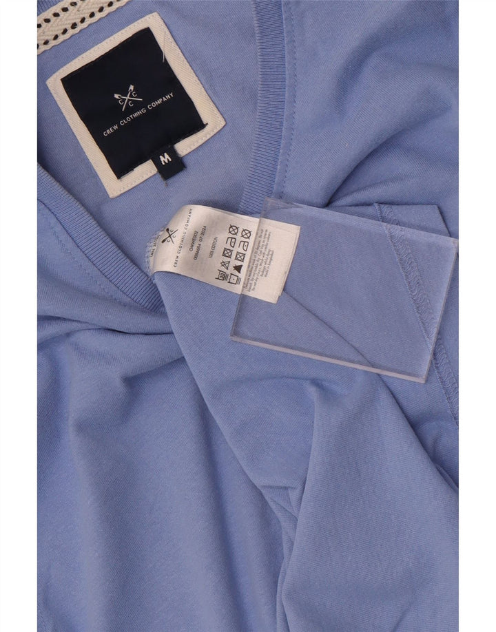 CREW CLOTHING Herre T-Shirt Top Medium Blue Bomuld
