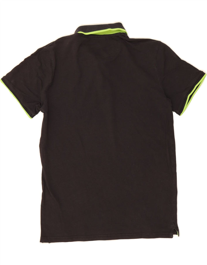 CHAMPION Mens Polo Shirt Large Black Cotton Vintage Champion and Second-Hand Champion from Messina Hembry 