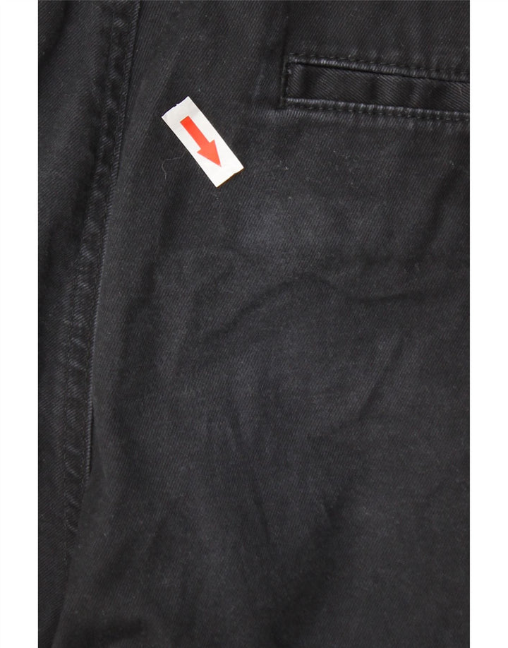 Marks & Spencer Mens Heritage Regular Chino Trousers W32 L33 Black Cotton