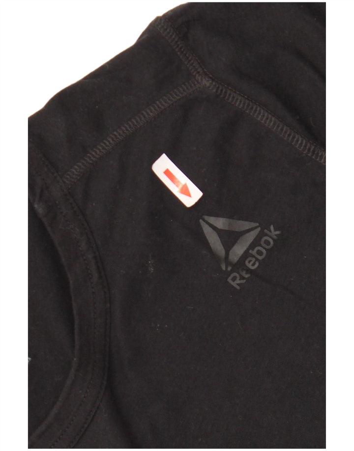 Reebok Mens T-Shirt Top Small Black Cotton