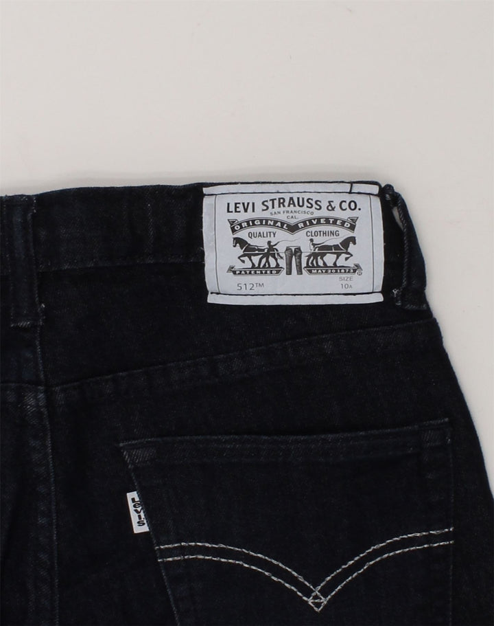 LEVI'S Girls 512 Slim Tapered Jeans 9-10 Years W28 L26  Navy Blue Cotton | Vintage Levi's | Thrift | Second-Hand Levi's | Used Clothing | Messina Hembry 